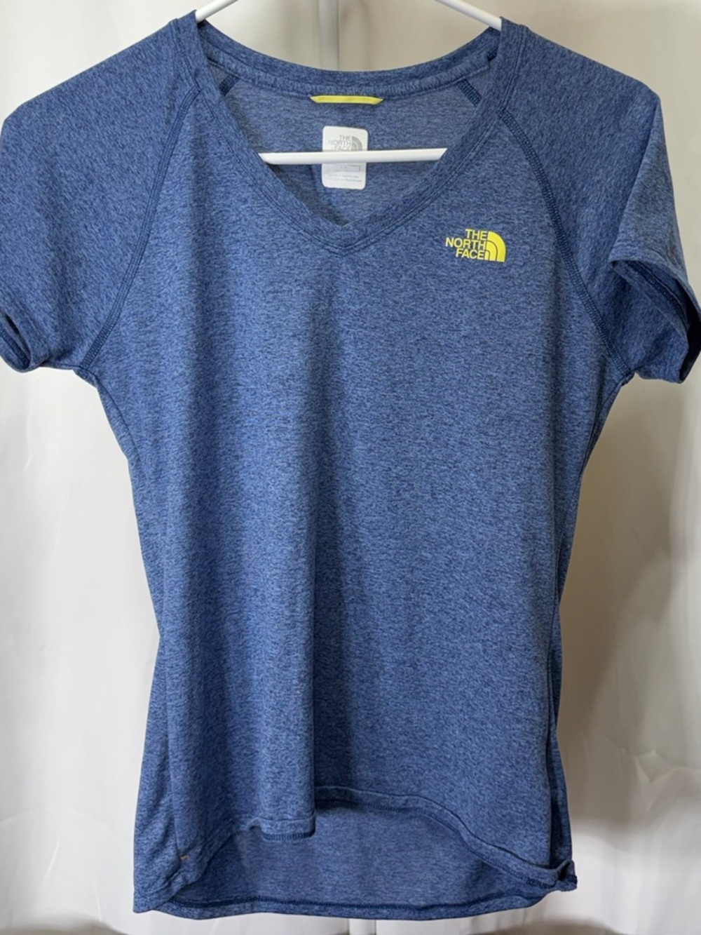 The North Face Blue Heather V-Neck Short Sleeve Performance Tee 2539
